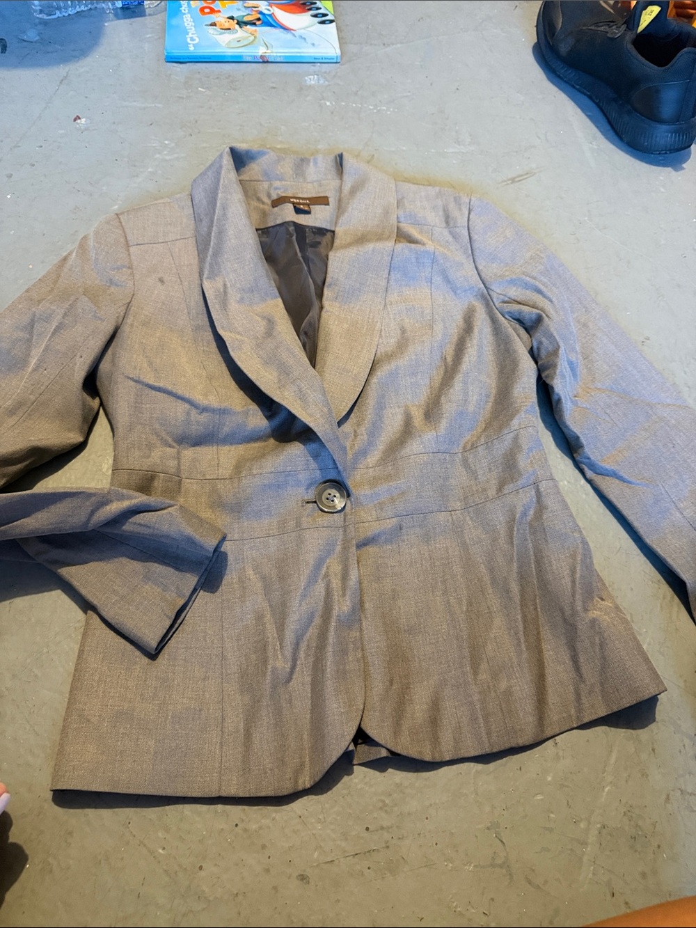 Tailored Single-Button Gray Women's Blazer